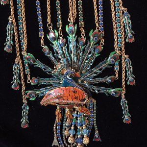 "Lunch at The Ritz" Peacouture Articulated Necklace created by Esme Hecht